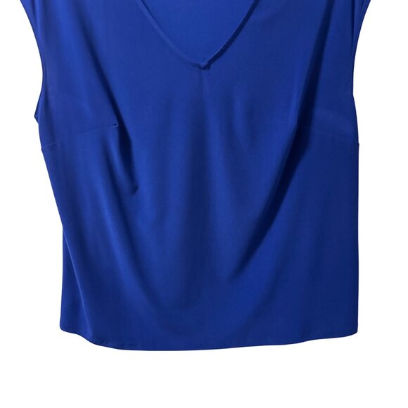 Vince Camuto V-Neck Blue Sleeveless Top Size 1X Polyester/Spandex Blend. NWT - Picture 6 of 12